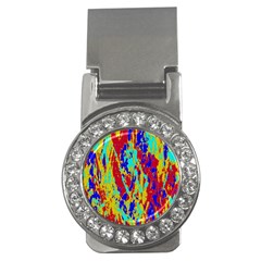 Multicolored Vibran Abstract Textre Print Money Clips (CZ) 