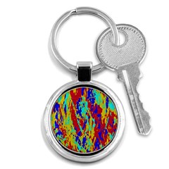 Multicolored Vibran Abstract Textre Print Key Chain (Round)