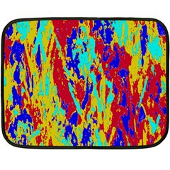 Multicolored Vibran Abstract Textre Print Fleece Blanket (Mini)