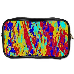 Multicolored Vibran Abstract Textre Print Toiletries Bag (Two Sides)