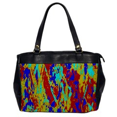 Multicolored Vibran Abstract Textre Print Oversize Office Handbag