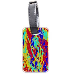 Multicolored Vibran Abstract Textre Print Luggage Tag (two sides)