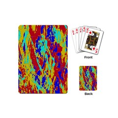 Multicolored Vibran Abstract Textre Print Playing Cards Single Design (Mini)