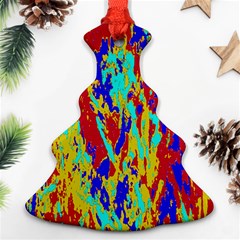 Multicolored Vibran Abstract Textre Print Christmas Tree Ornament (Two Sides)