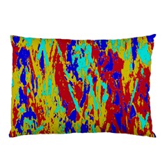 Multicolored Vibran Abstract Textre Print Pillow Case (two Sides) by dflcprintsclothing