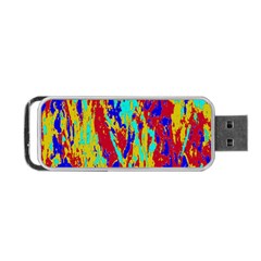 Multicolored Vibran Abstract Textre Print Portable USB Flash (One Side)