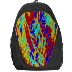 Multicolored Vibran Abstract Textre Print Backpack Bag