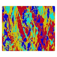 Multicolored Vibran Abstract Textre Print Double Sided Flano Blanket (Small) 