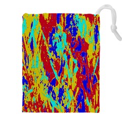 Multicolored Vibran Abstract Textre Print Drawstring Pouch (5xl)