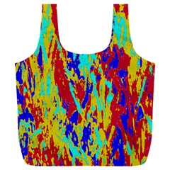 Multicolored Vibran Abstract Textre Print Full Print Recycle Bag (xxl)