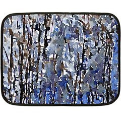 Winter Forest At Dusk Double Sided Fleece Blanket (mini)  by LgoodDesigns