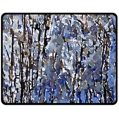 Winter Forest At Dusk Double Sided Fleece Blanket (medium)  by LgoodDesigns