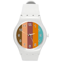 Stripey 15 Round Plastic Sport Watch (m) by anthromahe