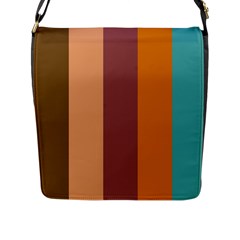 Stripey 15 Flap Closure Messenger Bag (l) by anthromahe