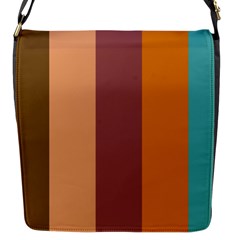 Stripey 15 Flap Closure Messenger Bag (s) by anthromahe