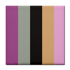 Stripey 16 Tile Coaster by anthromahe