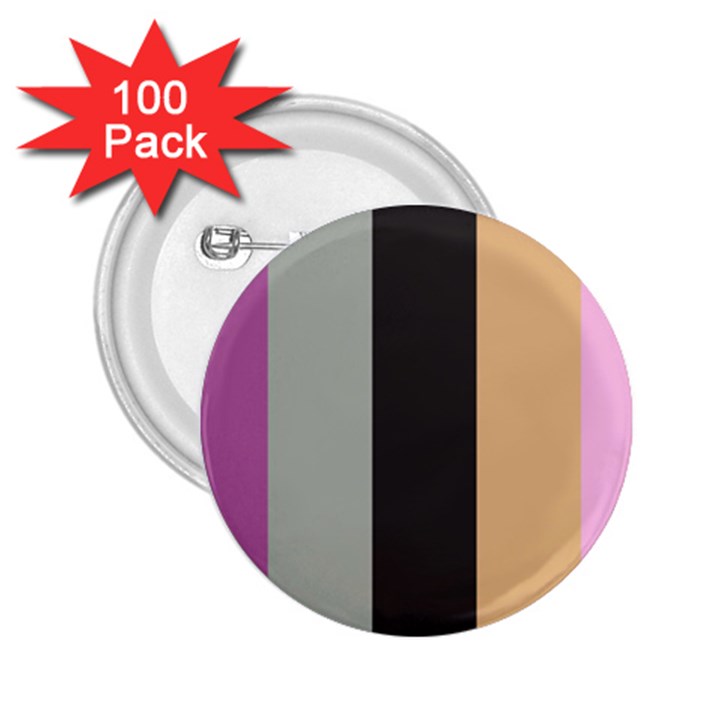 Stripey 16 2.25  Buttons (100 pack) 