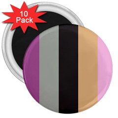 Stripey 16 3  Magnets (10 Pack)  by anthromahe