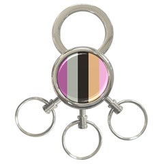 Stripey 16 3-ring Key Chain by anthromahe