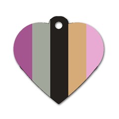 Stripey 16 Dog Tag Heart (one Side) by anthromahe