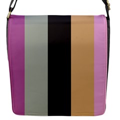 Stripey 16 Flap Closure Messenger Bag (s) by anthromahe