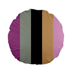 Stripey 16 Standard 15  Premium Flano Round Cushions by anthromahe