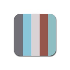 Stripey 17 Rubber Coaster (square) 