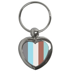 Stripey 17 Key Chain (heart) by anthromahe