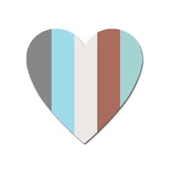 Stripey 17 Heart Magnet by anthromahe