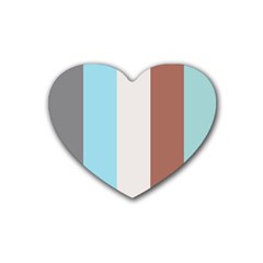 Stripey 17 Heart Coaster (4 Pack)  by anthromahe