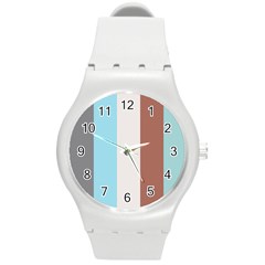 Stripey 17 Round Plastic Sport Watch (m) by anthromahe