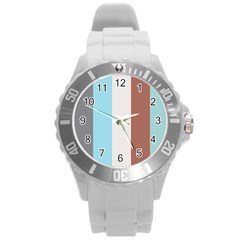 Stripey 17 Round Plastic Sport Watch (l) by anthromahe