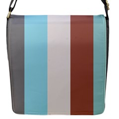 Stripey 17 Flap Closure Messenger Bag (s) by anthromahe