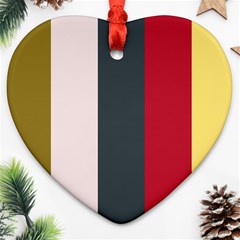 Stripey 18 Ornament (Heart)