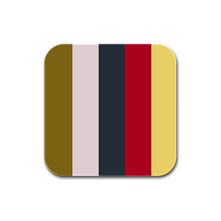 Stripey 18 Rubber Square Coaster (4 pack) 