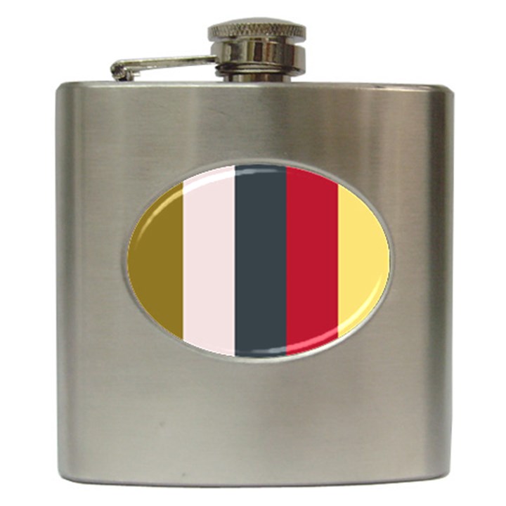 Stripey 18 Hip Flask (6 oz)