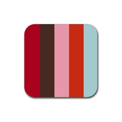 Stripey 19 Rubber Coaster (square)  by anthromahe