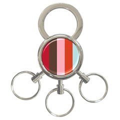 Stripey 19 3-ring Key Chain by anthromahe