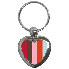 Stripey 19 Key Chain (heart) by anthromahe