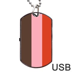 Stripey 19 Dog Tag Usb Flash (one Side) by anthromahe