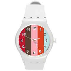 Stripey 19 Round Plastic Sport Watch (m) by anthromahe