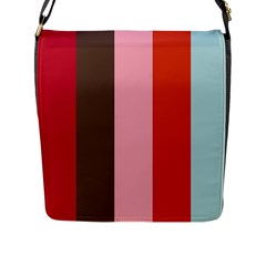 Stripey 19 Flap Closure Messenger Bag (l) by anthromahe