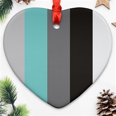 Stripey 20 Ornament (Heart)