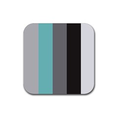 Stripey 20 Rubber Coaster (Square) 