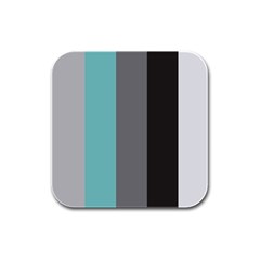 Stripey 20 Rubber Square Coaster (4 pack) 