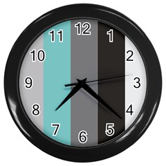 Stripey 20 Wall Clock (Black)