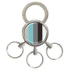 Stripey 20 3-Ring Key Chain