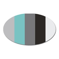 Stripey 20 Oval Magnet