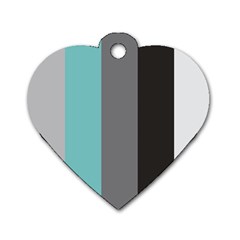 Stripey 20 Dog Tag Heart (One Side)