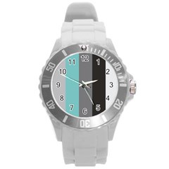 Stripey 20 Round Plastic Sport Watch (l) by anthromahe